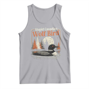 Stupid Canadian Wolf Bird Tank Top Retro LGBT Hockey Fan Romance TS10 Athletic Heather Print Your Wear
