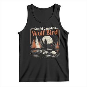 Stupid Canadian Wolf Bird Tank Top Retro LGBT Hockey Fan Romance TS10 Black Print Your Wear