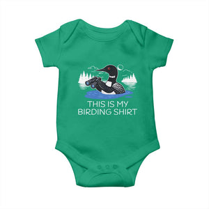 Funny Birding Baby Onesie Loon Bird Watching TS10 Irish Green Print Your Wear