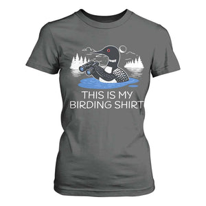 Funny Birding T Shirt For Women Loon Bird Watching TS10 Dark Heather Print Your Wear