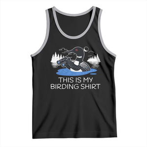 Funny Birding Tank Top Loon Bird Watching TS10 Black Athletic Heather Print Your Wear