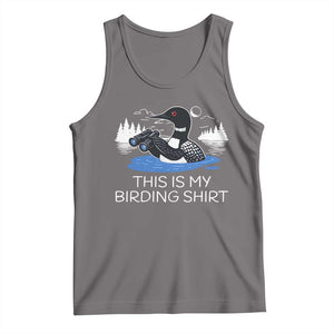Funny Birding Tank Top Loon Bird Watching TS10 Deep Heather Print Your Wear
