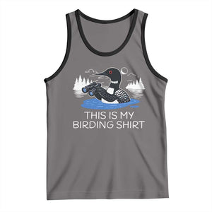 Funny Birding Tank Top Loon Bird Watching TS10 Deep Heather Black Print Your Wear