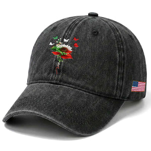 Iran Washed Cotton Baseball Cap Free Iran Protest Sunflower Flag TS10 Print Your Wear