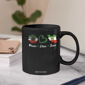 Peace Love Iran Coffee Mug Sunflower Flag TS10 Print Your Wear