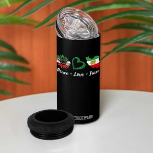 Peace Love Iran 4 in 1 Can Cooler Tumbler Sunflower Flag TS10 Print Your Wear