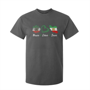 Peace Love Iran T Shirt For Kid Sunflower Flag TS10 Dark Heather Print Your Wear