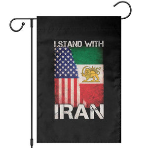 I Stand With Iran Garden Flag Persian American Flag USA Persia Lion And Sun Iran TS10 Black Print Your Wear