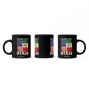 I Stand With Iran Coffee Mug Persian American Flag USA Persia Lion And Sun Iran TS10 Print Your Wear