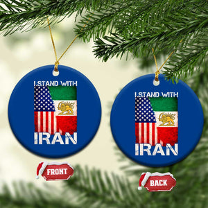 I Stand With Iran Ceramic Ornament Persian American Flag USA Persia Lion And Sun Iran TS10 1pc Blue Print Your Wear