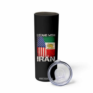 I Stand With Iran Skinny Tumbler Persian American Flag USA Persia Lion And Sun Iran TS10 Print Your Wear