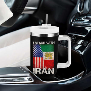 I Stand With Iran Tumbler With Handle Persian American Flag USA Persia Lion And Sun Iran TS10 Print Your Wear
