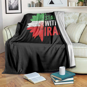Sunflower Iran Flag Throw Blanket Persian Freedom I Stand With Iran TS10 Print Your Wear