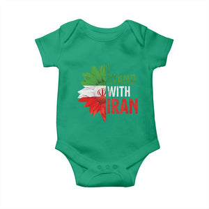 Sunflower Iran Flag Baby Onesie Persian Freedom I Stand With Iran TS10 Irish Green Print Your Wear