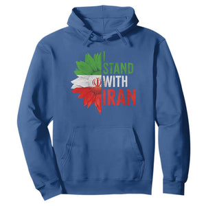 Sunflower Iran Flag Hoodie Persian Freedom I Stand With Iran TS10 Royal Blue Print Your Wear