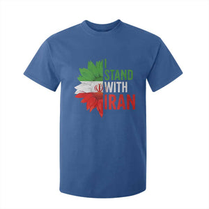 Sunflower Iran Flag T Shirt For Kid Persian Freedom I Stand With Iran TS10 Royal Blue Print Your Wear