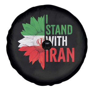 Sunflower Iran Flag Spare Tire Cover Persian Freedom I Stand With Iran TS10 Print Your Wear
