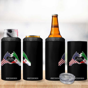 Iran 4 in 1 Can Cooler Tumbler No War Yes Hummanity Persian American Flag Heart Political Statement TS10 Print Your Wear