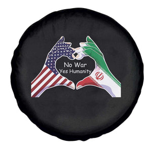 Iran Spare Tire Cover No War Yes Hummanity Persian American Flag Heart Political Statement TS10 Print Your Wear