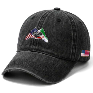 Iran Washed Cotton Baseball Cap No War Yes Hummanity Persian American Flag Heart Political Statement TS10 Print Your Wear