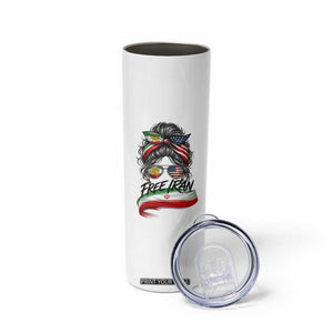 Free Iran Skinny Tumbler Persian American Pride Lion Sun Flag Messy Bun TS10 Print Your Wear