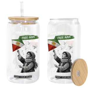 Free Iran Glass Can Lion And Sun Flag Persian Freedom Movement TS10 Print Your Wear
