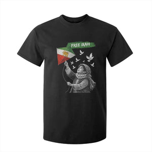 Free Iran T Shirt For Kid Lion And Sun Flag Persian Freedom Movement TS10 Black Print Your Wear