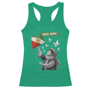 Free Iran Racerback Tank Top Lion And Sun Flag Persian Freedom Movement TS10 Irish Green Print Your Wear