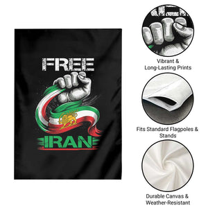 Free Iran Garden Flag Iran Lion Sun Flag Fist TS10 Print Your Wear