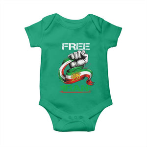 Free Iran Baby Onesie Iran Lion Sun Flag Fist TS10 Irish Green Print Your Wear