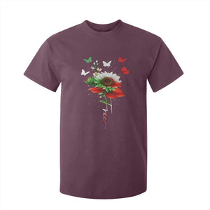 Free Iran Protest T Shirt For Kid Sunflower Flag TS10 Maroon Print Your Wear