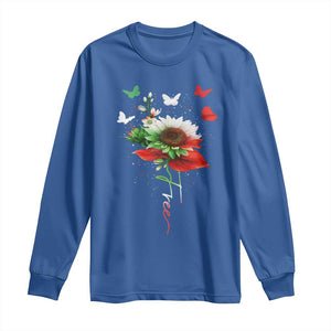 Free Iran Protest Long Sleeve Shirt Sunflower Flag TS10 Royal Blue Print Your Wear