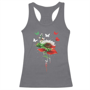 Free Iran Protest Racerback Tank Top Sunflower Flag TS10 Charcoal Print Your Wear