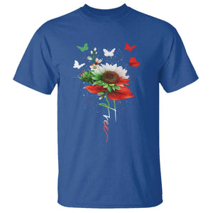 Free Iran Protest T Shirt Sunflower Flag TS10 Royal Blue Print Your Wear