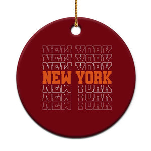 Vintage New York Ceramic Ornament Name Retro Design TS10 1pc Red Print Your Wear