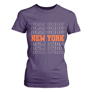 Vintage New York T Shirt For Women Name Retro Design TS10 Purple Print Your Wear