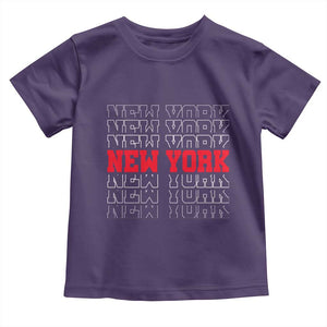 New York Vintage Toddler T Shirt State Pride Classic Throwback Design TS10 Purple Print Your Wear