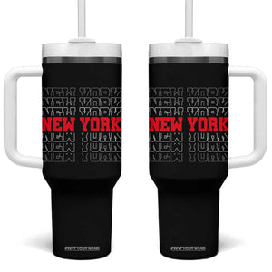 New York Vintage Tumbler With Handle State Pride Classic Throwback Design TS10 One Size: 40 oz Black Print Your Wear