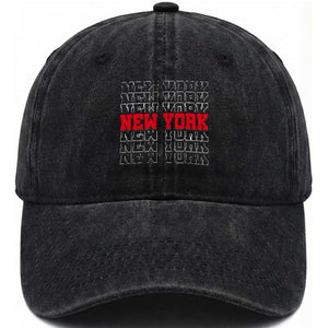 New York Vintage Washed Cotton Baseball Cap State Pride Classic Throwback Design TS10 Print Your Wear
