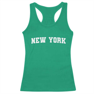 New York Vintage Varsity Sports Racerback Tank Top State Pride TS10 Irish Green Print Your Wear