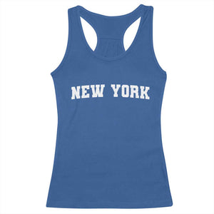 New York Vintage Varsity Sports Racerback Tank Top State Pride TS10 Royal Blue Print Your Wear