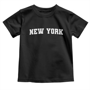 New York Vintage Varsity Sports Toddler T Shirt State Pride TS10 Black Print Your Wear