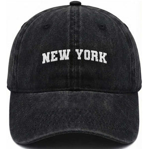 New York Vintage Varsity Sports Washed Cotton Baseball Cap State Pride TS10 Print Your Wear