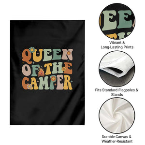Camper Queen Garden Flag Retro Groovy Funny Women Girls RV Camping Lovers TS10 Print Your Wear