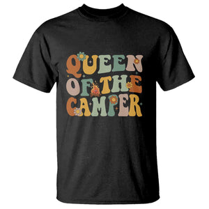 Camper Queen T Shirt Retro Groovy Funny Women Girls RV Camping Lovers TS10 Black Print Your Wear
