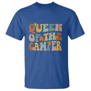 Camper Queen T Shirt Retro Groovy Funny Women Girls RV Camping Lovers TS10 Royal Blue Print Your Wear