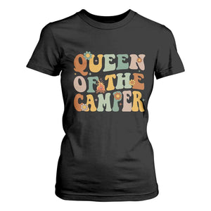 Camper Queen T Shirt For Women Retro Groovy Funny Women Girls RV Camping Lovers TS10 Black Print Your Wear