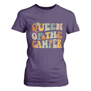 Camper Queen T Shirt For Women Retro Groovy Funny Women Girls RV Camping Lovers TS10 Purple Print Your Wear