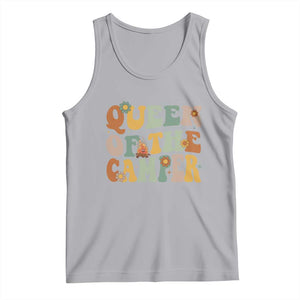 Camper Queen Tank Top Retro Groovy Funny Women Girls RV Camping Lovers TS10 Athletic Heather Print Your Wear
