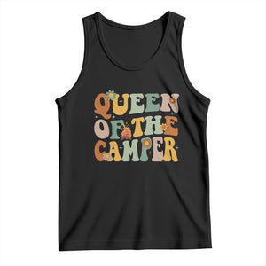 Camper Queen Tank Top Retro Groovy Funny Women Girls RV Camping Lovers TS10 Black Print Your Wear